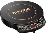 NuWave Precision Induction Cooktop Gold, 12” Shatter-Proof Ceramic Glass Surface, Large 8” Heating Coil, Portable, 51Temp Settings 100°F to 575°F, 3