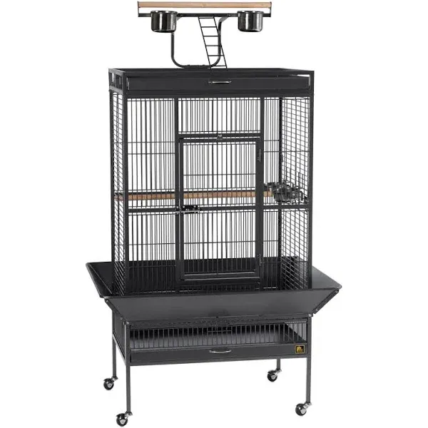 Prevue Hendryx Signature Select Series Wrought Iron Bird Cage in Black