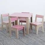 Gapkids by Delta Children Table and 4 Chair Set - Blush/Natural