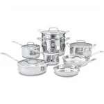 Cuisinart Contour Cookware Set, Stainless, 13 Piece