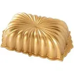 9.9&#034; x 6&#034; Classic Fluted Loaf Pan, Gold