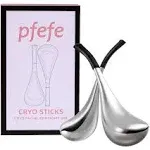 Pfefe Ice Globes Facial Skin Care Tools for Women Face Eyes, Stainless Steel Face Beauty Cryo Sticks for Girls Ladies, Esthetician Supplies Cooling