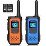 NXGKET Walkie Talkies Long Rnage for Adults NOAA Wether Alert, Rechargeable Walkie Talkie 2 Way Radios 22 Channels Vox Scan with Li-Ion Battery