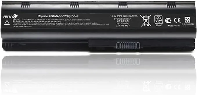 593553-001 593554-001 MU06 MU09 Extended Laptop Battery for HP Pavilion G6 G7 G62 G72 G4 / 2000 Notebook PC / DV6 DV7 DM4 / Compaq Presario CQ32 CQ42 CQ43 CQ56 CQ57 CQ62 CQ72[10.8V 5200mAh 6Cell]