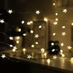 Shimmer Forest Star String Lights 40 LED Decorative Fairy Light 8 Modes USB & Battery Powered Lights 13ft Waterproof Twinkle Lights with Rem