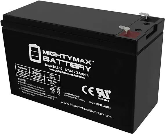 Mighty Max Battery ml7-12 - 12 Volt 7,2 ah SLA Batterie Markenprodukt schwarz