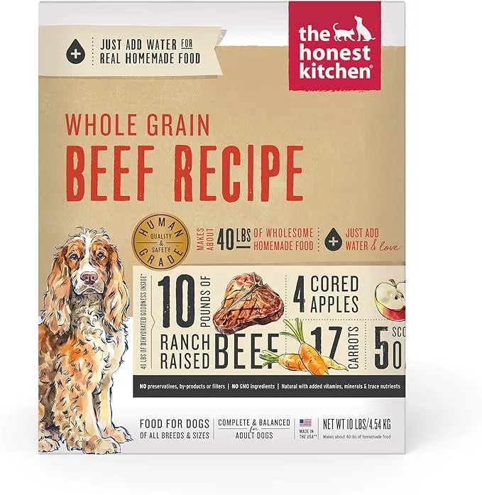 The Honest Kitchen Whole Grain Beef Dehydrated Dog Food - 4lb