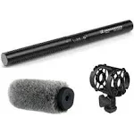 Sennheiser MKE 600 Shotgun Microphone with Auray Universal Shock Mount and Windshield