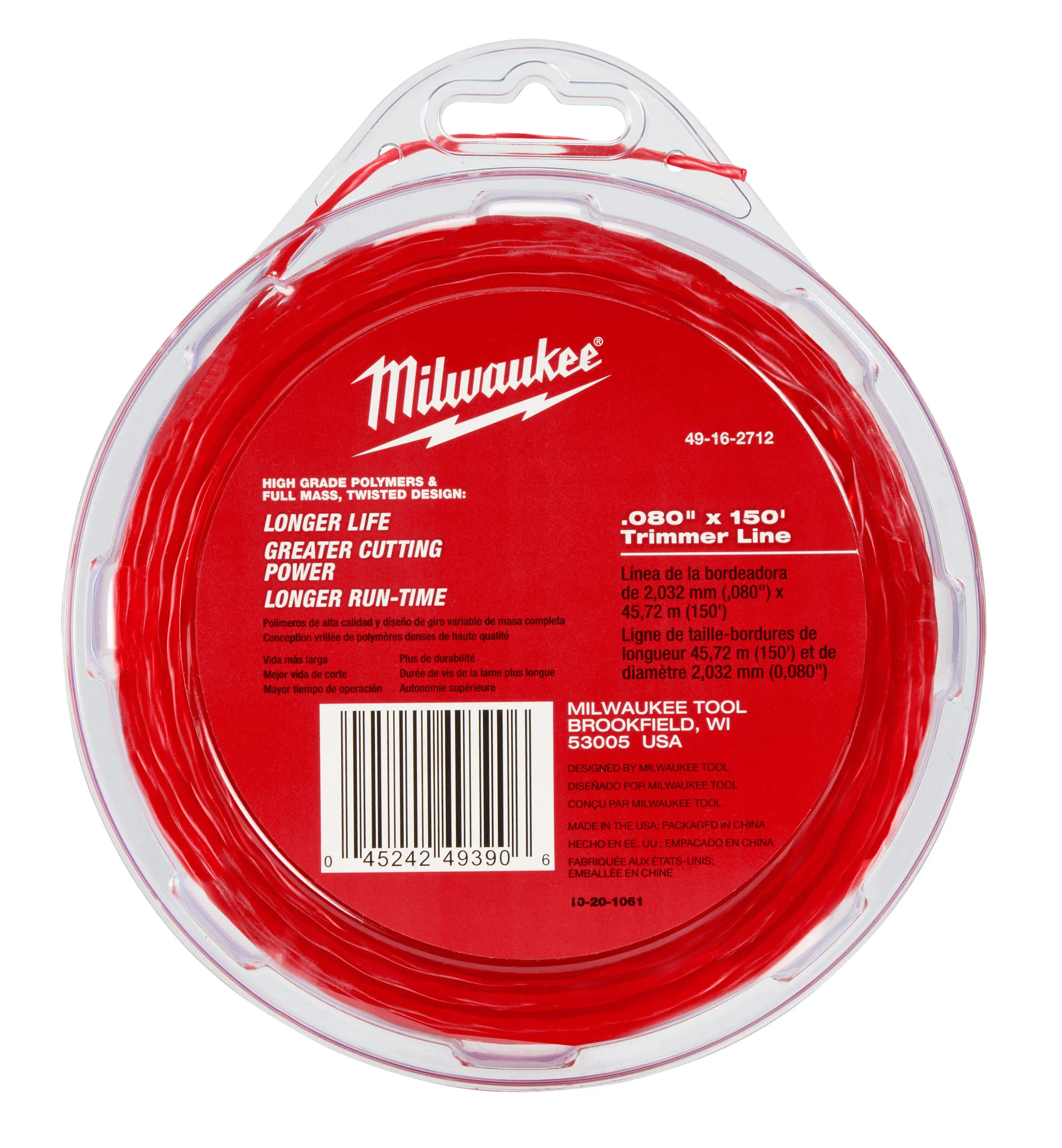 Milwaukee 49-16-2712 .080" x 150' Trimmer Line