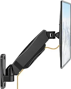 Monitor Wall Mount 27+ Inch, Wall Mount Monitor Arm Fits 1 Screen up to 32 Inch,