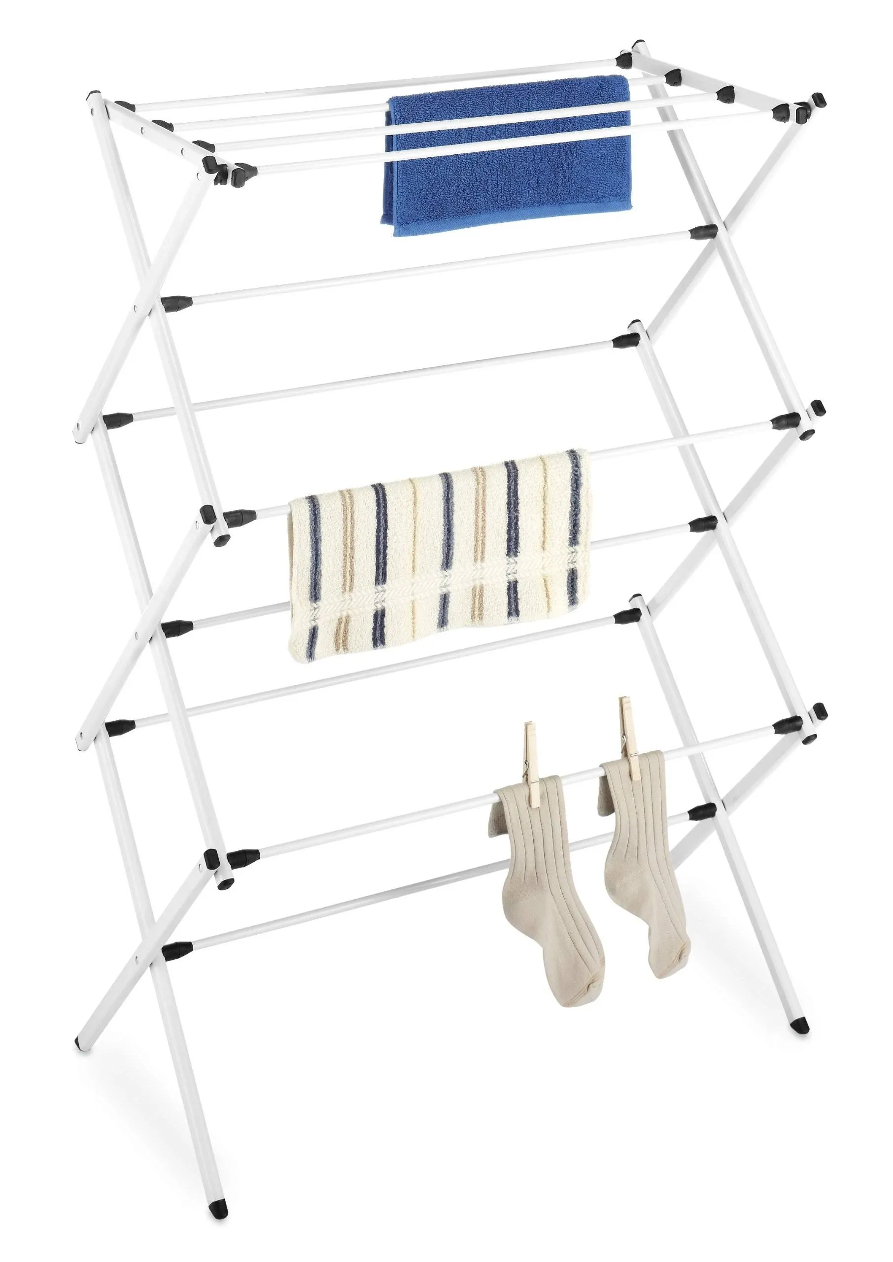 Whitmor 6023-2979 Folding Clothes Drying Rack, 20 Ft. Drying Space