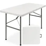 Best Choice Products Portable 4' Folding Utility Table, White