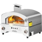 Big Horn Outdoors Gas Pizza Oven, Portable Propane Pizza Oven with 13 inch Pizza Stone, Stainless Steel Pizza Maker for Outdoor Cooking