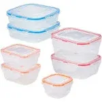 Lock & Lock Easy Essentials Color Mates Assorted Food Storage Container Set 14-Piece