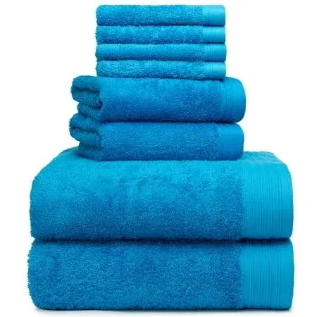 Weidemans Premium 8 Pieces Towel Set Including 2 Bath Towels 30" x 56", 2 Hand ...