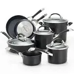 Circulon Symmetry Hard Anodized Nonstick 11-Piece Cookware Set, Black