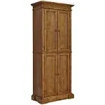 Homestyles Storage Pantry with Drawer and Adjustable Shelves 72 Inches High by 30 Inches Wide Distressed Oak