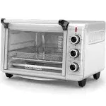 BLACK+DECKER Crisp &#039;N Bake Air Fry Toaster Oven, Stainless Steel, TO3215SS, 6...