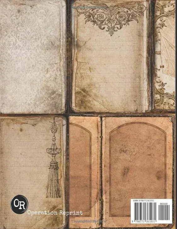 Gothic Junk Journal Pages: 24 Page Kit Vintage Ephemera For Paper Crafts, Scrapbook and Glue Books