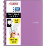 Five Star Spiral Notebook Plus Study App 1 Subject Wide Ruled 8 x 10 12 Forest