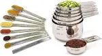 Simply Gourmet Measuring Cups Set of 7, Stackable, 304 Premium Stainless Steel, Kitchen Gadgets for Measure Liquid and Dry Ingredients, Cooking & Baking