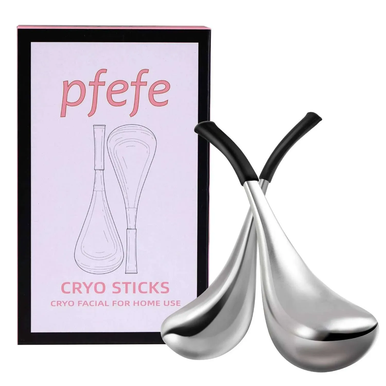 Pfefe Ice Globes Facial Skin Care Tools for Women Face Eyes, Stainless Steel Face ...