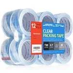 JARLINK Upgraded Version Clearer Packing Tape 12 Rolls, Heavy Duty Packaging for