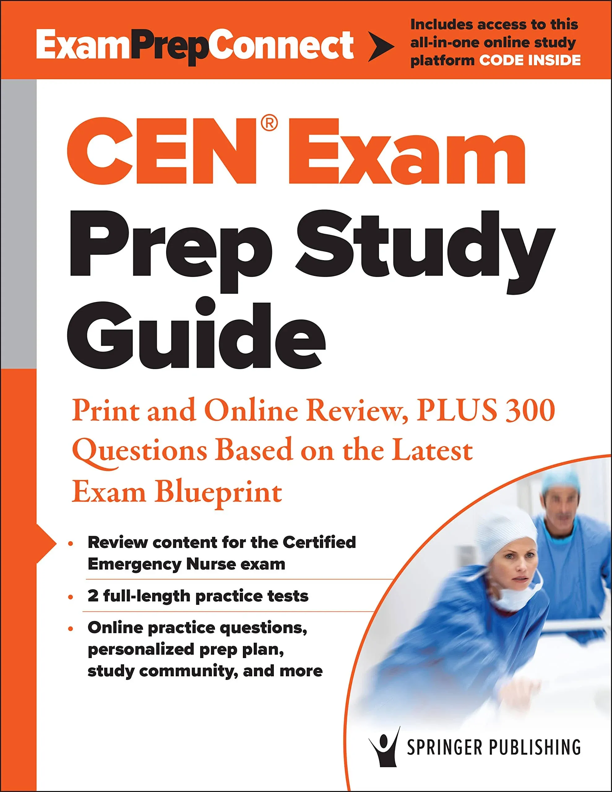 CEN Exam Prep Study Guide: Print and Online Review, PLUS 300 Questions  - GOOD