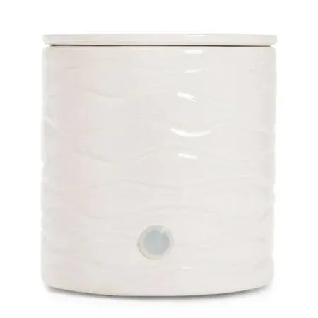 Mainstays Electric Wax Warmer White Decorative With Wave Designs