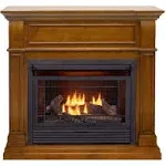 Duluth Forge Dual Fuel Ventless Gas Fireplace - 26,000 BTU, Remote Control, Auburn Cherry Finish