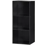 Hodedah Imports 3-shelf Bookcase, Black