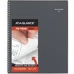 2024 AT-A-GLANCE DayMinder 8.5&#034; x 11&#034; Weekly &amp; Monthly Planner Poly Cover Gray