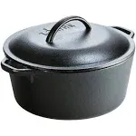 Lodge Cast Iron Dutch Oven 7 Quart, Black