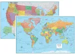 24x36 World Classic Wall Map Poster Paper Folded