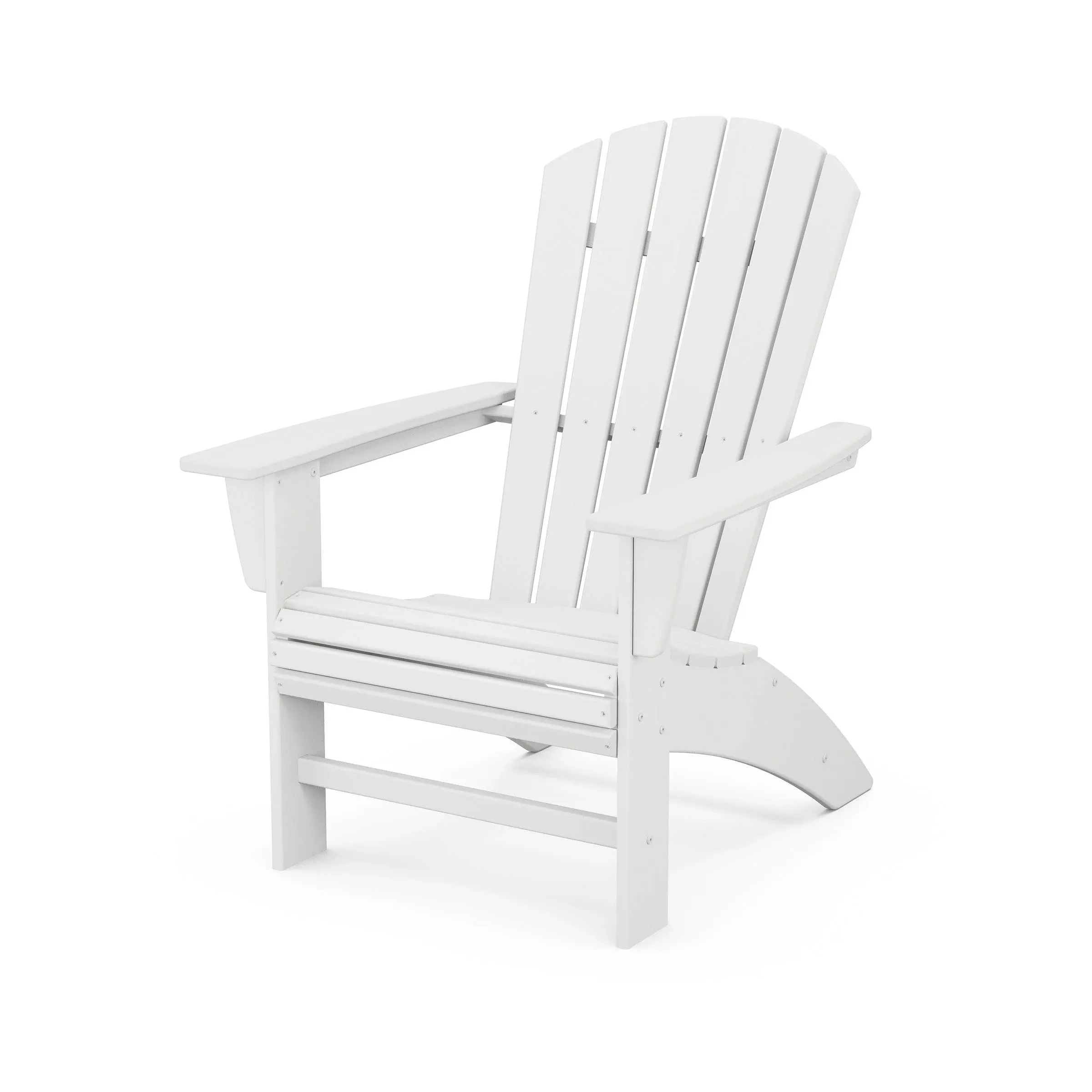 POLYWOOD Nautical Curveback Adirondack Chair ,White