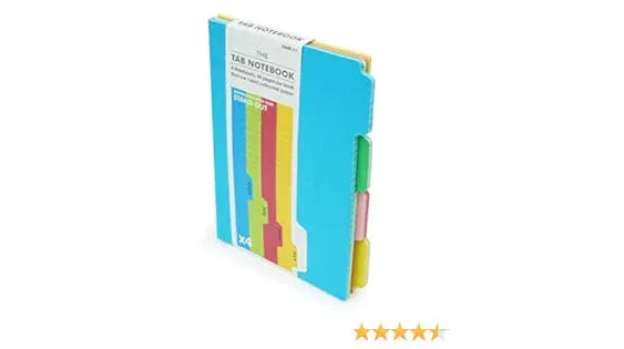 Suck UK | Tab Notebook | A5 Notebook With Tabs in 4 Colors