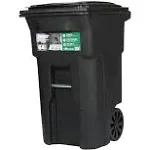 Toter 64-Gallons Black Plastic Wheeled Outdoor Trash Can with Lid