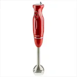 OVENTE Electric Immersion Hand Blender 300 Watt 2 Mixing Speed with Stainless Steel Blades