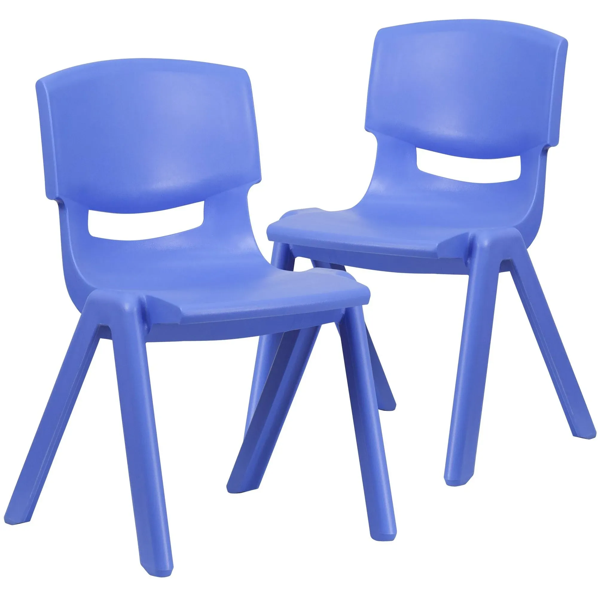 Emma + Oliver 4 Pack Plastic Stackable School Chair inchh Seat