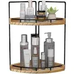 Dorhors 2-Tier Bathroom Counter Organizer,Vanity Counter Corner Shelf, Skincare, Wood Countertop Bathroom Storage and Organization for Kitchen