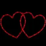 Northlight Lighted Double Heart Valentine's Day Window Silhouette