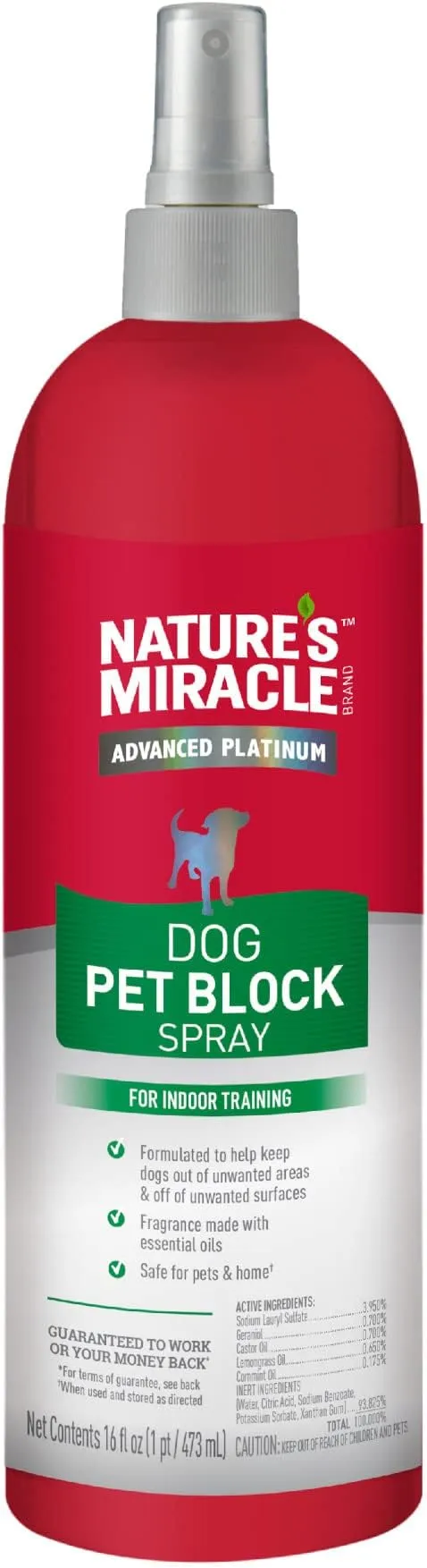 Nature's Miracle Pet Block Repellent Spray, 16-oz bottle