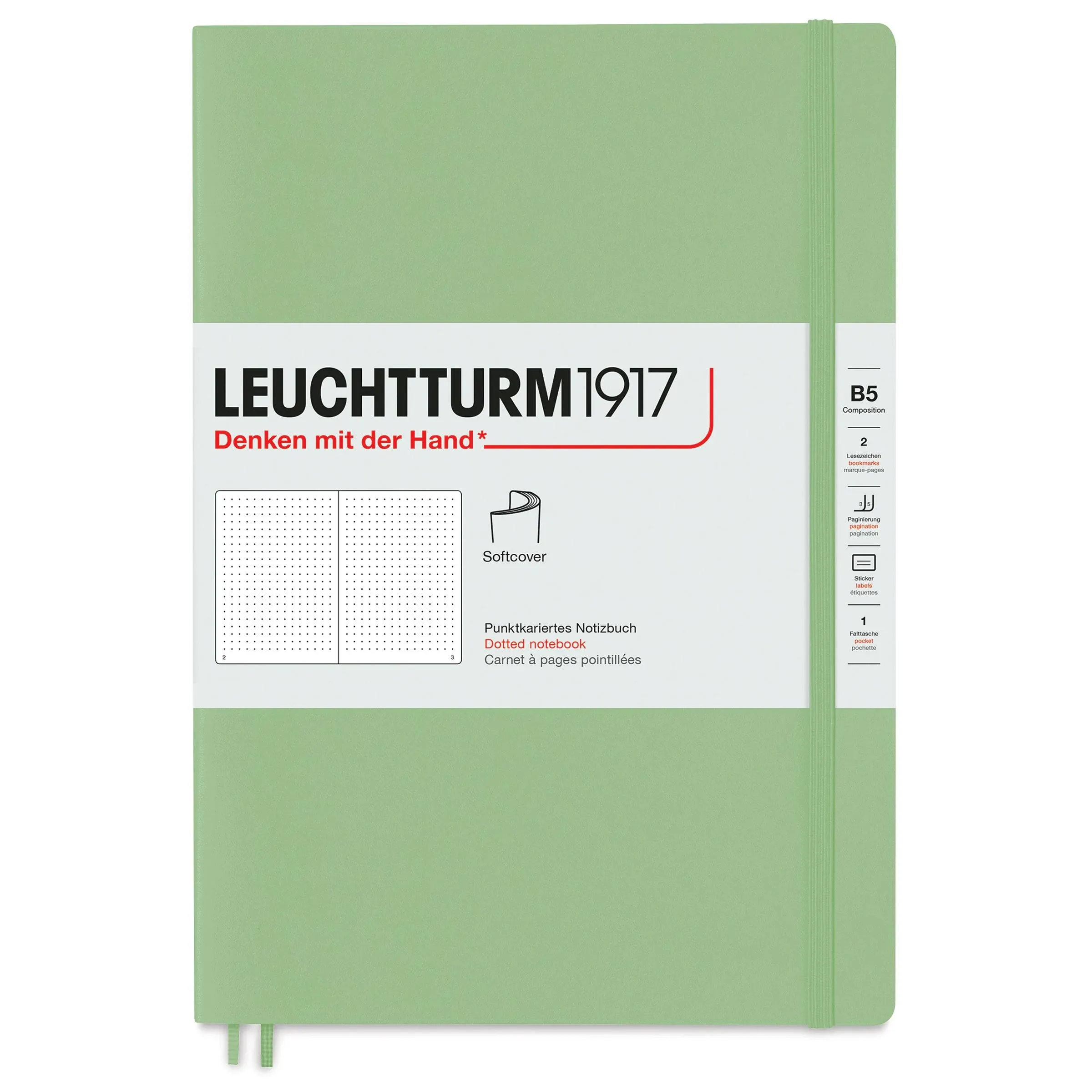 Leuchtturm1917 Composition B5 Softcover Dotted Notebook - Sage