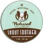 Natural Dog Company Snout Soother Dog Nose Balm, 1 oz. Tin, Dog Balm for Paws and Nose, Moisturizes & Soothes Dry Cracked Noses, Plant Based Nose Cream for Dogs