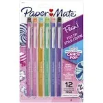 Paper Mate Candy Pop Flair Medium Felt Tip Pens 12/Pkg