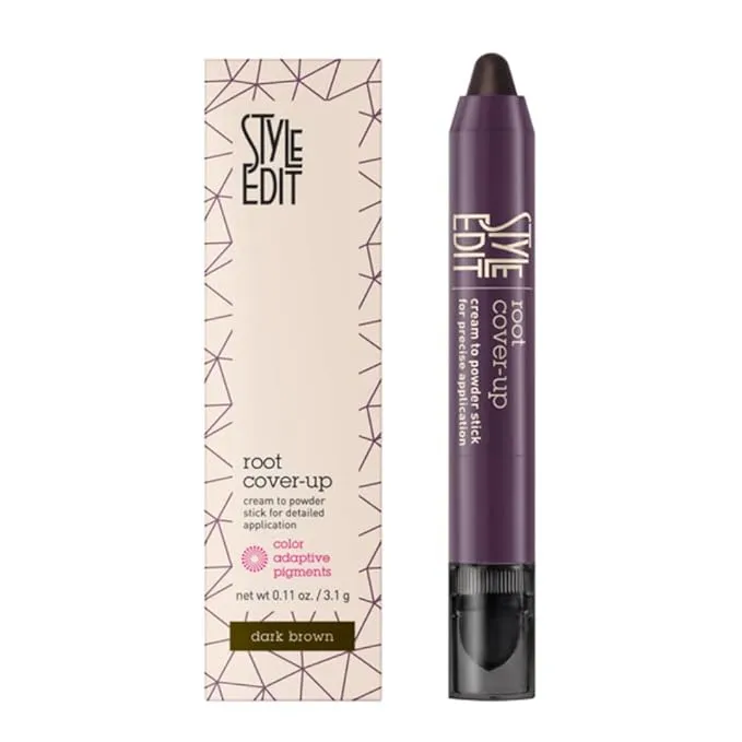 Style Edit Root Cover Up Stick - Instant Root Concealer to Touch up And Cover Roots and Grays (Dark Brown)