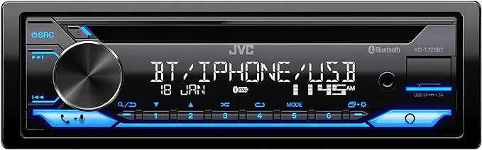 JVC KD-T720BT 1-DIN CD and Bluetooth Receiver