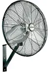 Hurricane 20 in. 3-Fan Speeds Commercial Grade Classic Oscillating in Black Wall Fan HGC736489-01