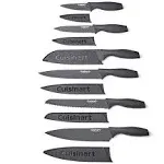 Cuisinart Classic 12 Piece 6 Knife Set with 6 Blade Guards Matte Black New