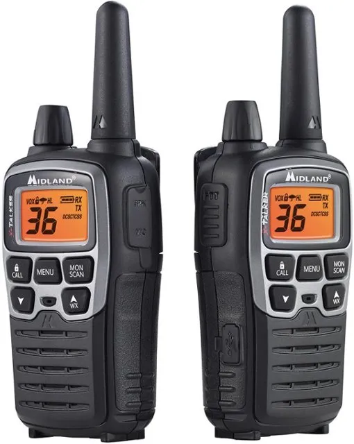 Midland - X-TALKER 38-Mile, 36-Channel FRS 2-Way Radios (Pair) - Black